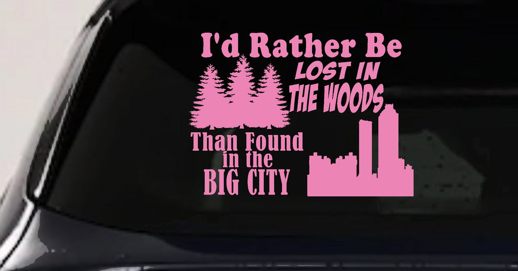 Lost in Woods Decal Car Truck Sticker Nature Lover Hiking Hunting-4