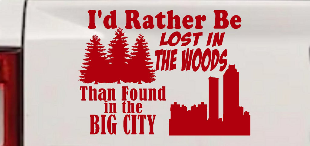 Lost in Woods Decal Car Truck Sticker Nature Lover Hiking Hunting-6
