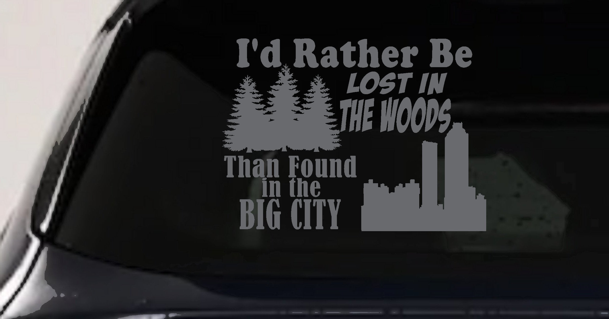 Lost in Woods Decal Car Truck Sticker Nature Lover Hiking Hunting-3