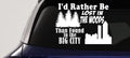 Lost in Woods Decal Car Truck Sticker Nature Lover Hiking Hunting-0