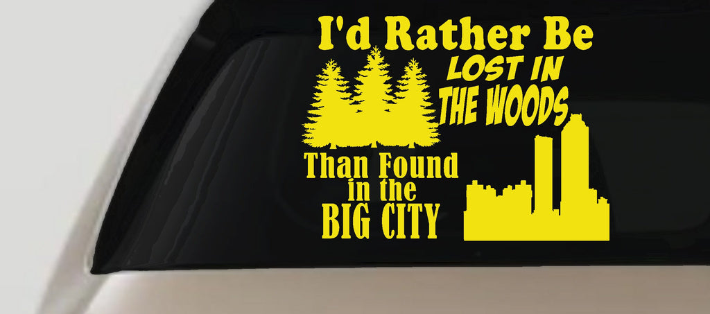 Lost in Woods Decal Car Truck Sticker Nature Lover Hiking Hunting-5