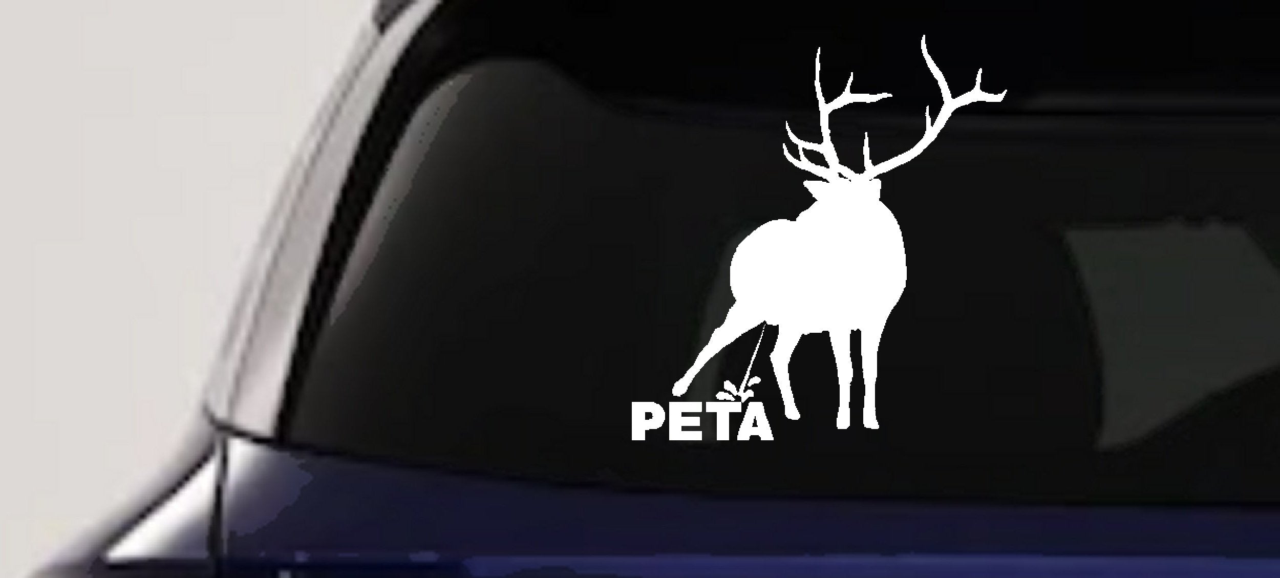 Pee On PETA Deer Hunting Vinyl Decal Sticker for Cars & Trucks-0