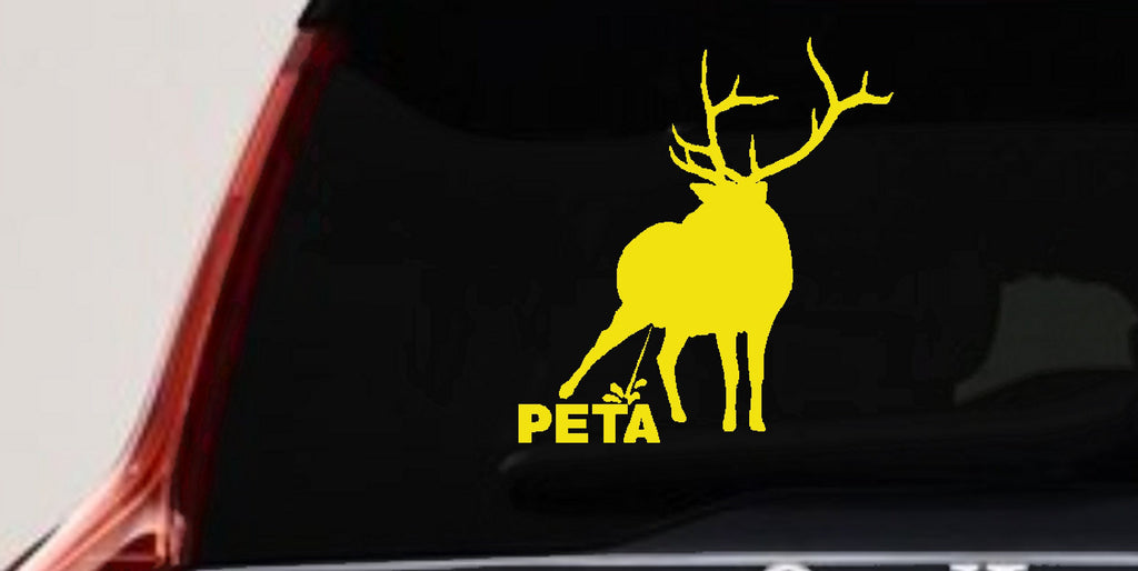 Pee On PETA Deer Hunting Vinyl Decal Sticker for Cars & Trucks-5