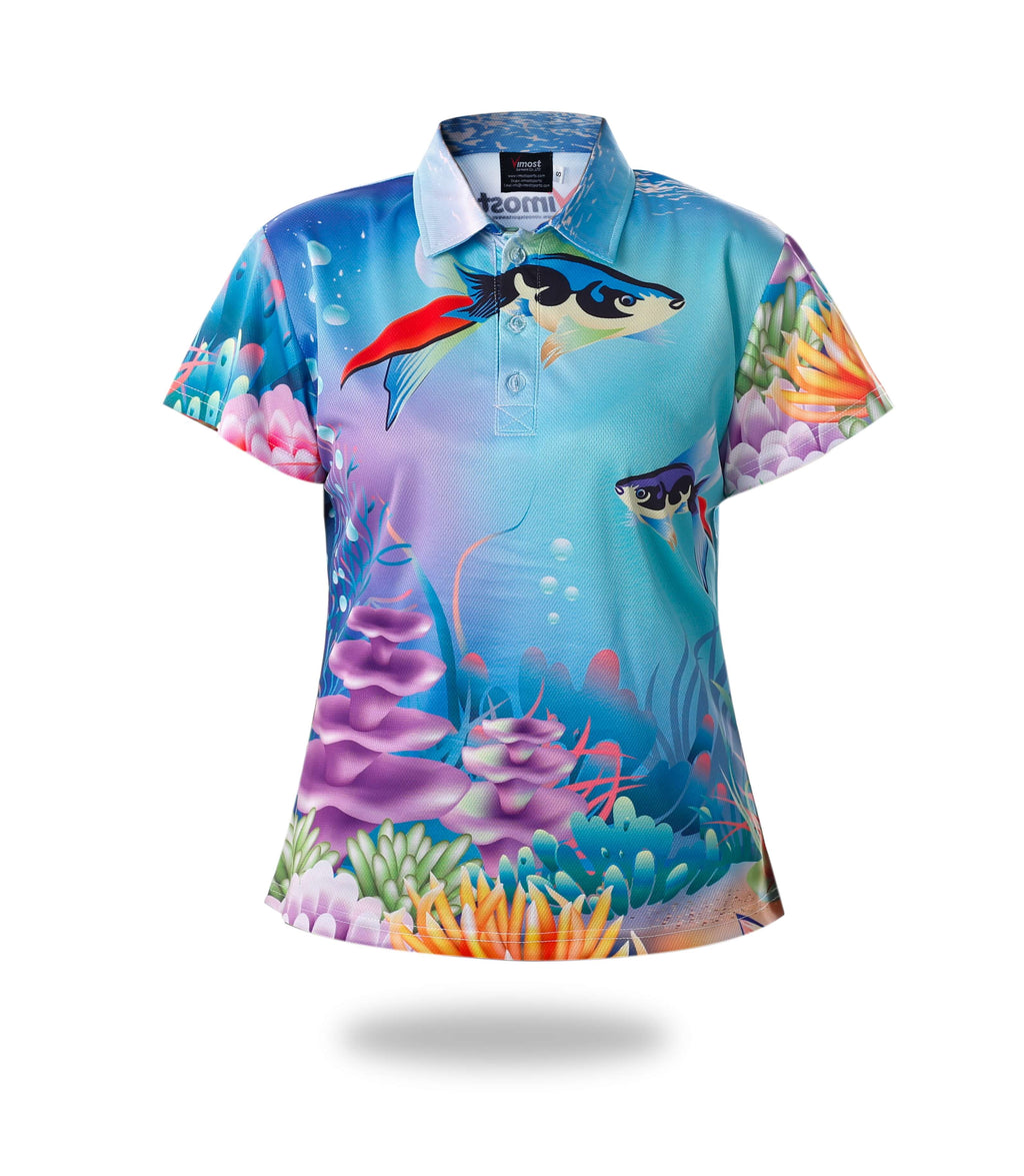 Sublimated Short Sleeve Woman Fishing Shirts-0
